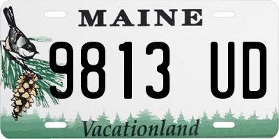 ME license plate 9813UD