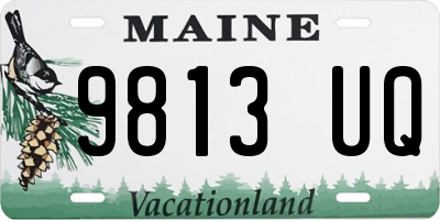 ME license plate 9813UQ