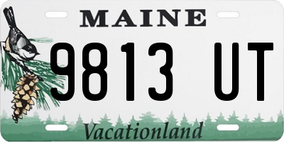 ME license plate 9813UT