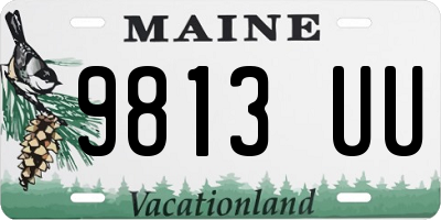 ME license plate 9813UU