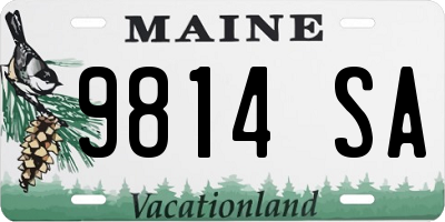 ME license plate 9814SA