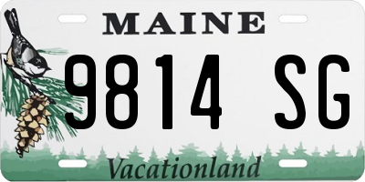 ME license plate 9814SG