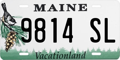 ME license plate 9814SL