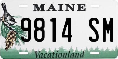 ME license plate 9814SM