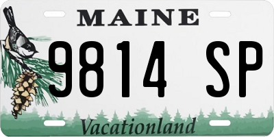 ME license plate 9814SP