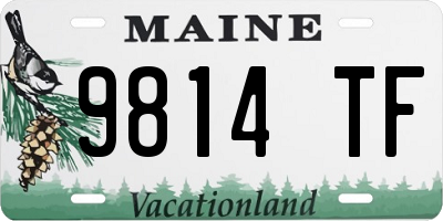 ME license plate 9814TF