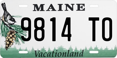 ME license plate 9814TO