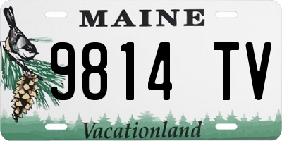 ME license plate 9814TV
