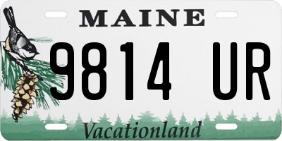 ME license plate 9814UR