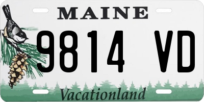 ME license plate 9814VD