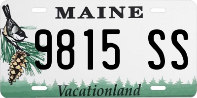 ME license plate 9815SS