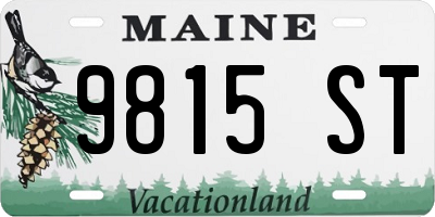 ME license plate 9815ST