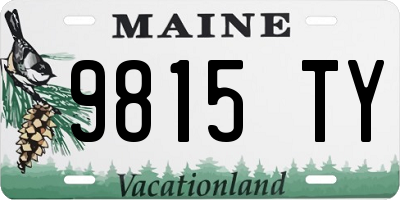 ME license plate 9815TY