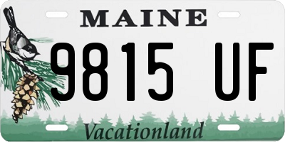 ME license plate 9815UF