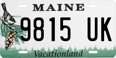 ME license plate 9815UK