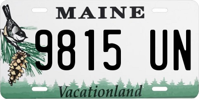 ME license plate 9815UN