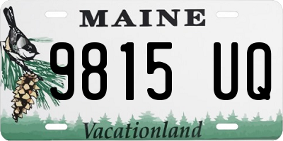 ME license plate 9815UQ