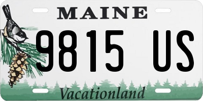 ME license plate 9815US