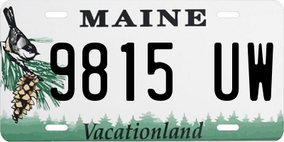 ME license plate 9815UW