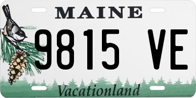 ME license plate 9815VE