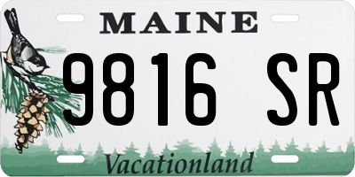 ME license plate 9816SR