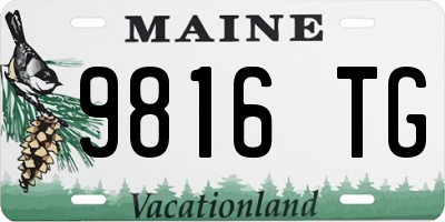 ME license plate 9816TG