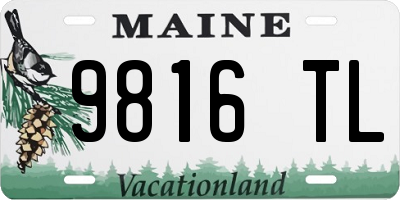 ME license plate 9816TL
