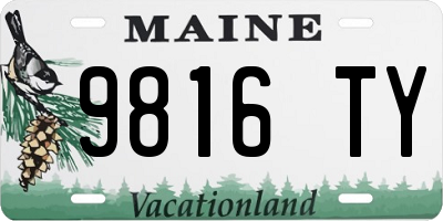 ME license plate 9816TY