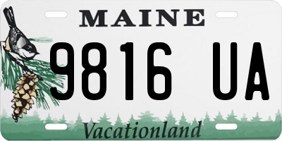 ME license plate 9816UA