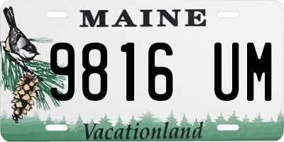 ME license plate 9816UM