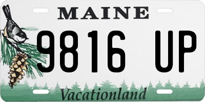 ME license plate 9816UP