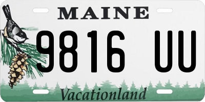 ME license plate 9816UU