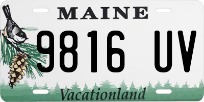 ME license plate 9816UV