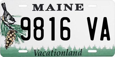 ME license plate 9816VA