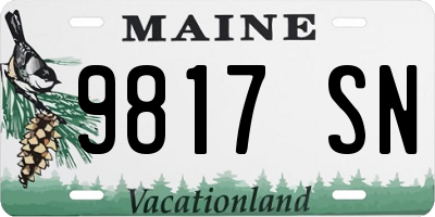 ME license plate 9817SN