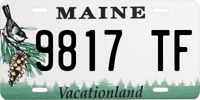 ME license plate 9817TF