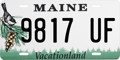 ME license plate 9817UF