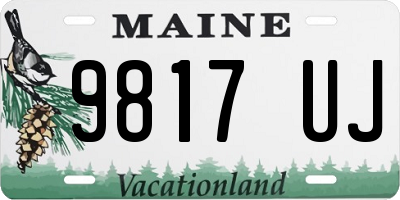 ME license plate 9817UJ