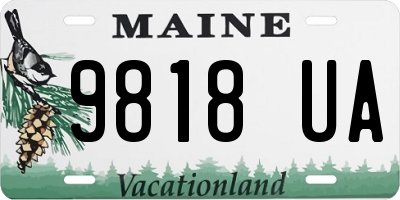 ME license plate 9818UA