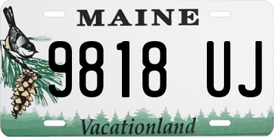 ME license plate 9818UJ