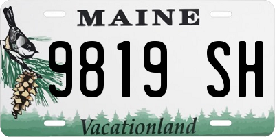 ME license plate 9819SH