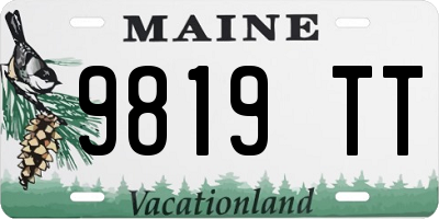 ME license plate 9819TT