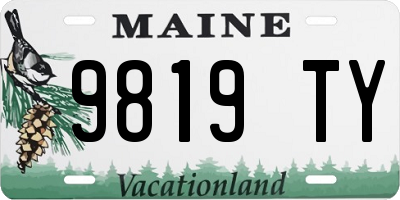 ME license plate 9819TY