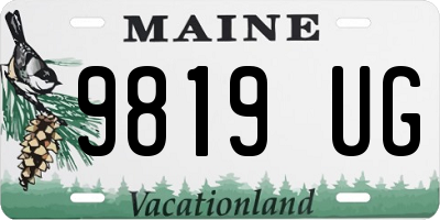 ME license plate 9819UG