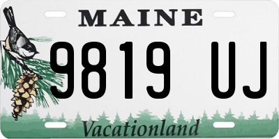 ME license plate 9819UJ