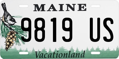 ME license plate 9819US