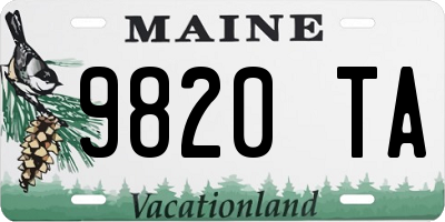 ME license plate 9820TA