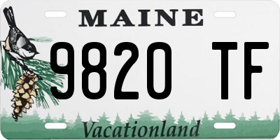 ME license plate 9820TF