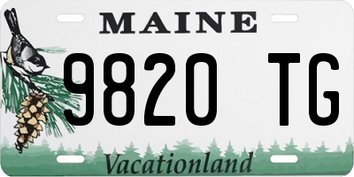 ME license plate 9820TG