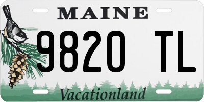 ME license plate 9820TL